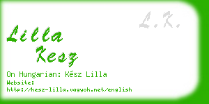 lilla kesz business card